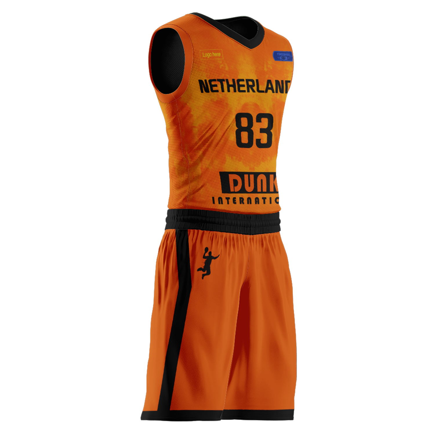 Ternos de basquete personalizados da seleção holandesa