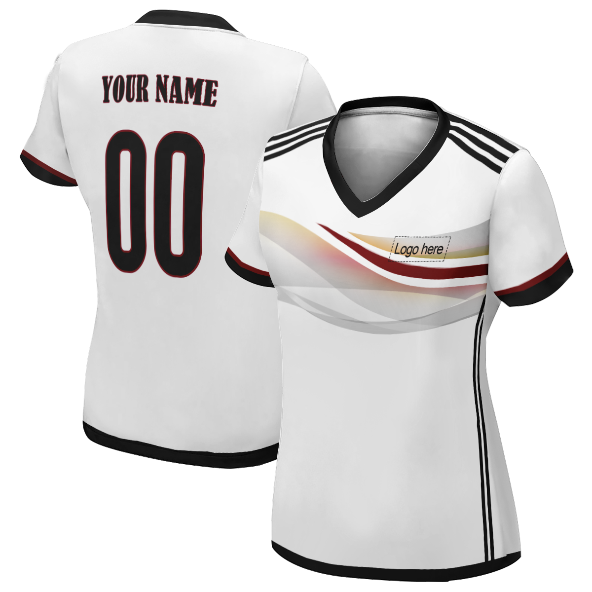 Camisa de futebol personalizada da Copa do Mundo da Alemanha autêntica com nome
