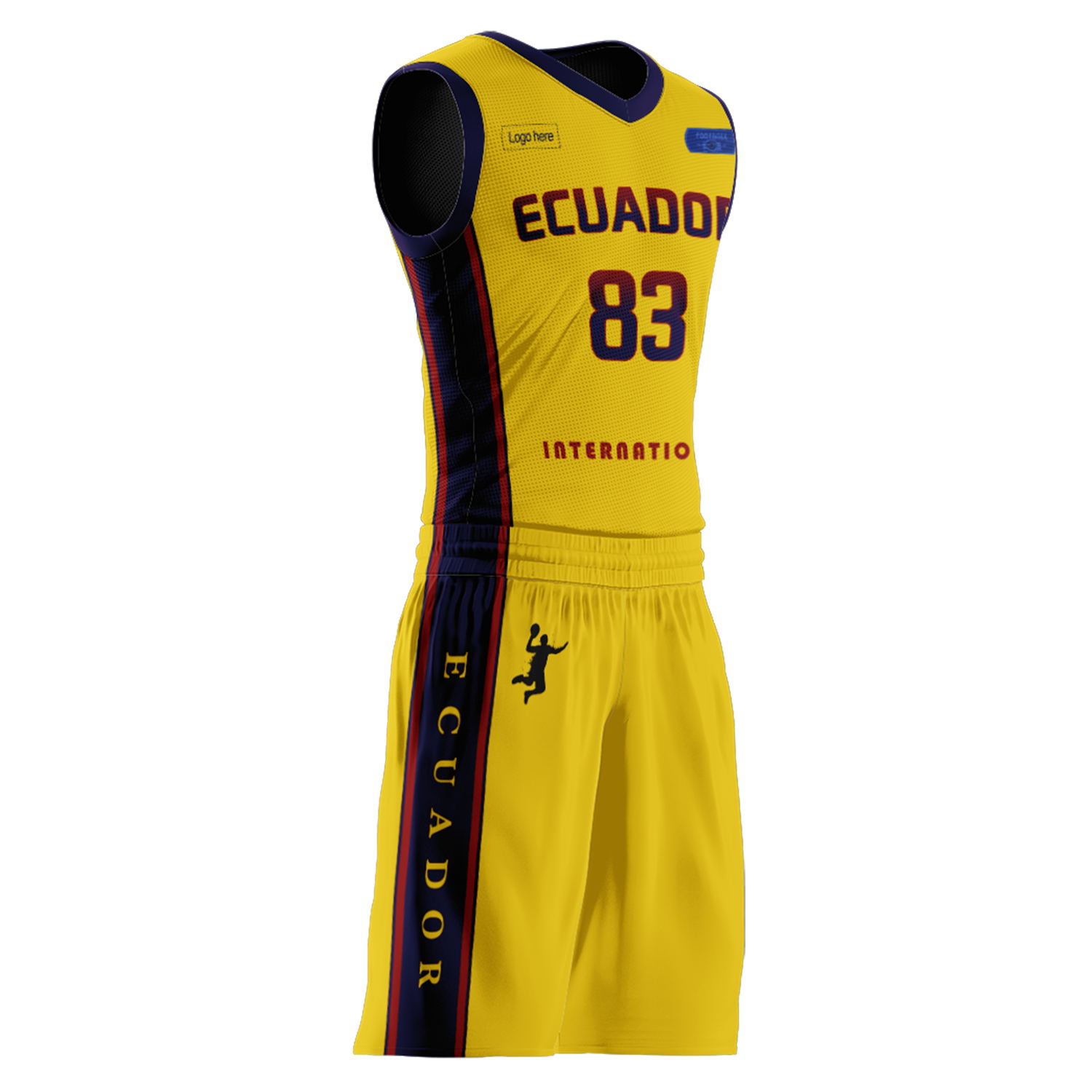 Ternos personalizados de basquete do time do Equador